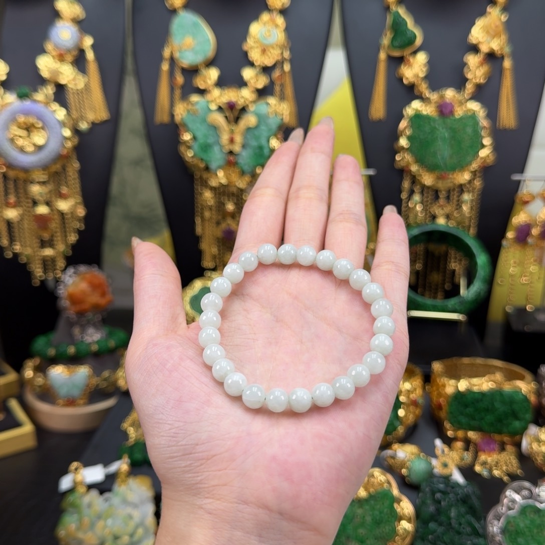 翡翠未镶嵌套链福利手串