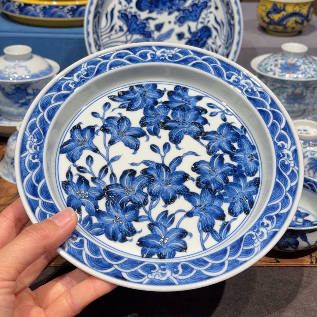 瓷片手工手绘陶瓷茶具