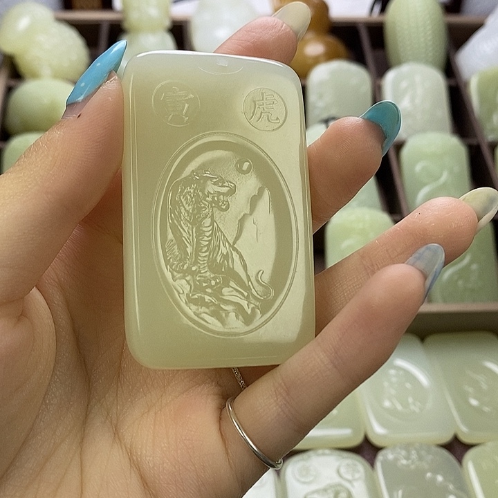 昆仑石双面守护虎