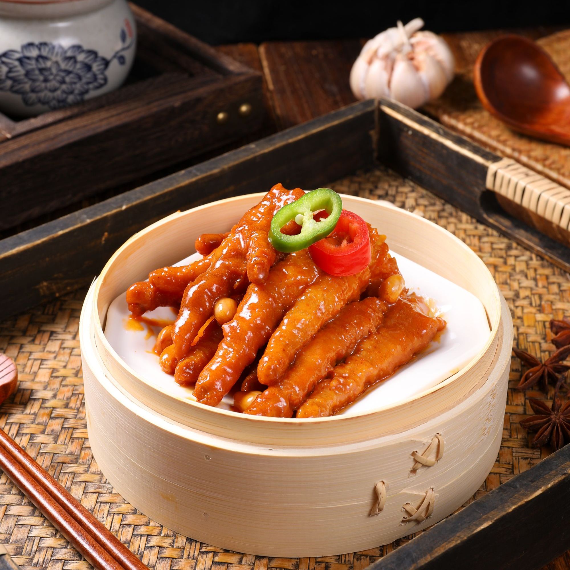 「蒸道」酱味凤爪皮酥肉嫩 250克/盒（含酱汁） 速冻锁鲜广式早茶点心