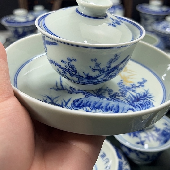 微瑕柴窑三才喜上眉梢