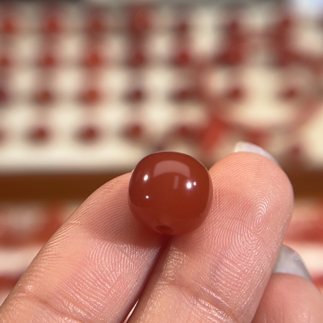 南红玛瑙未镶嵌老型珠10.6x9.5mm不退换