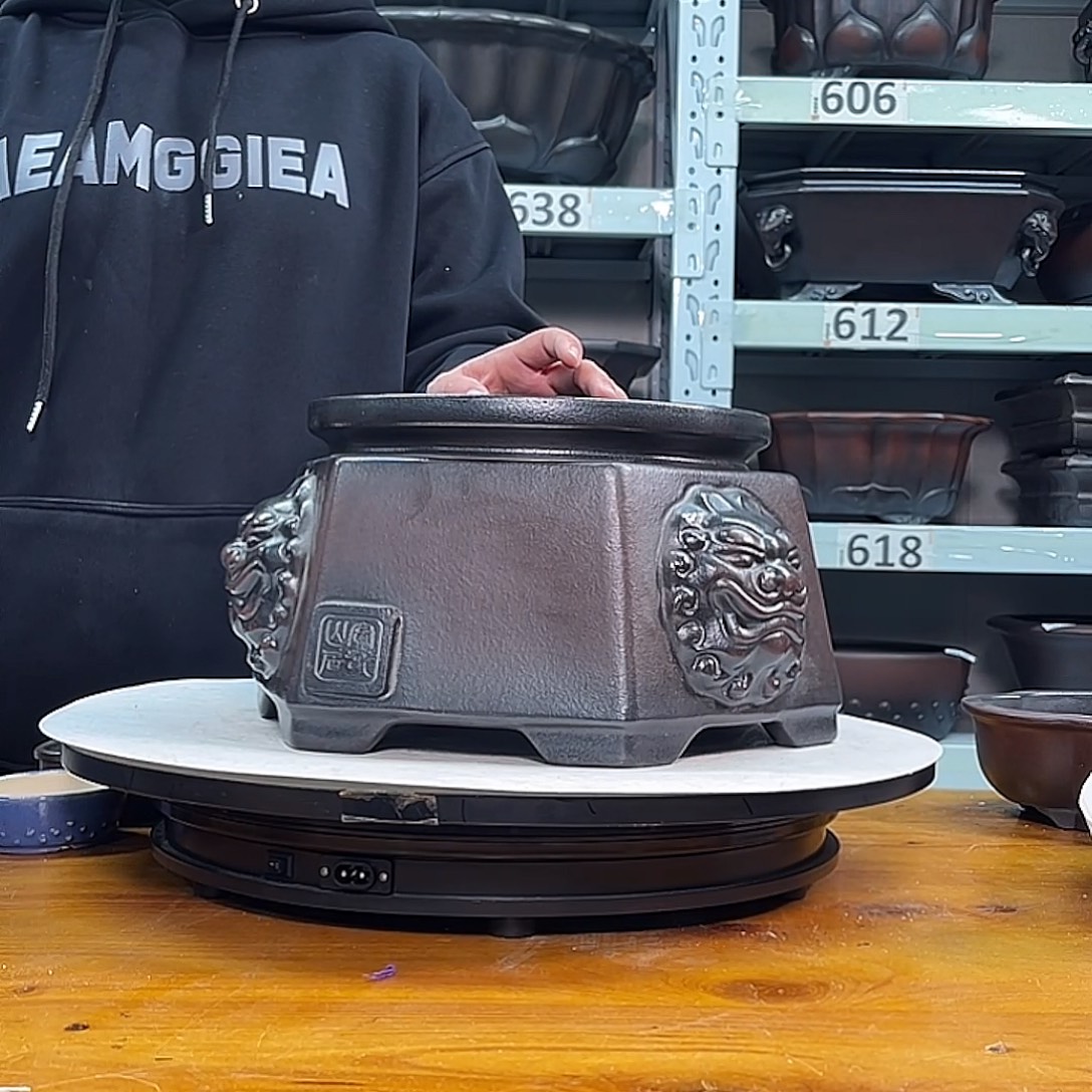 迷***雾紫砂花盆宜兴紫砂26号