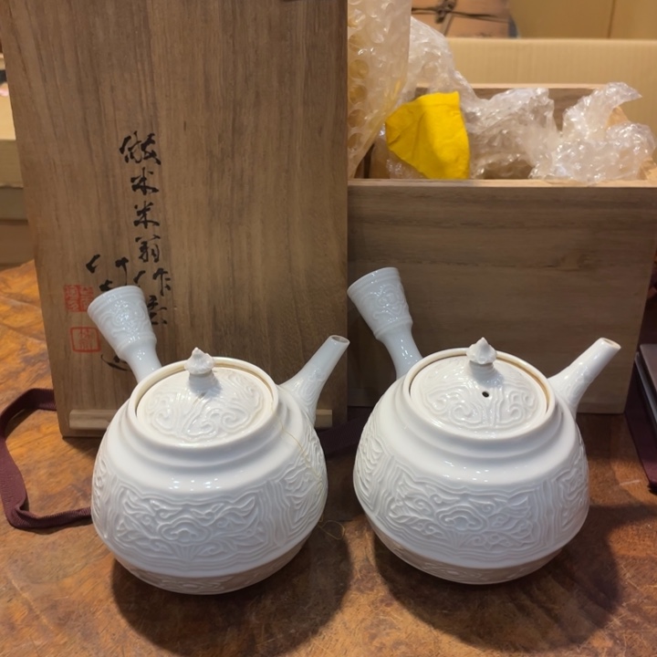 陶瓷小六古美术工艺品摆件