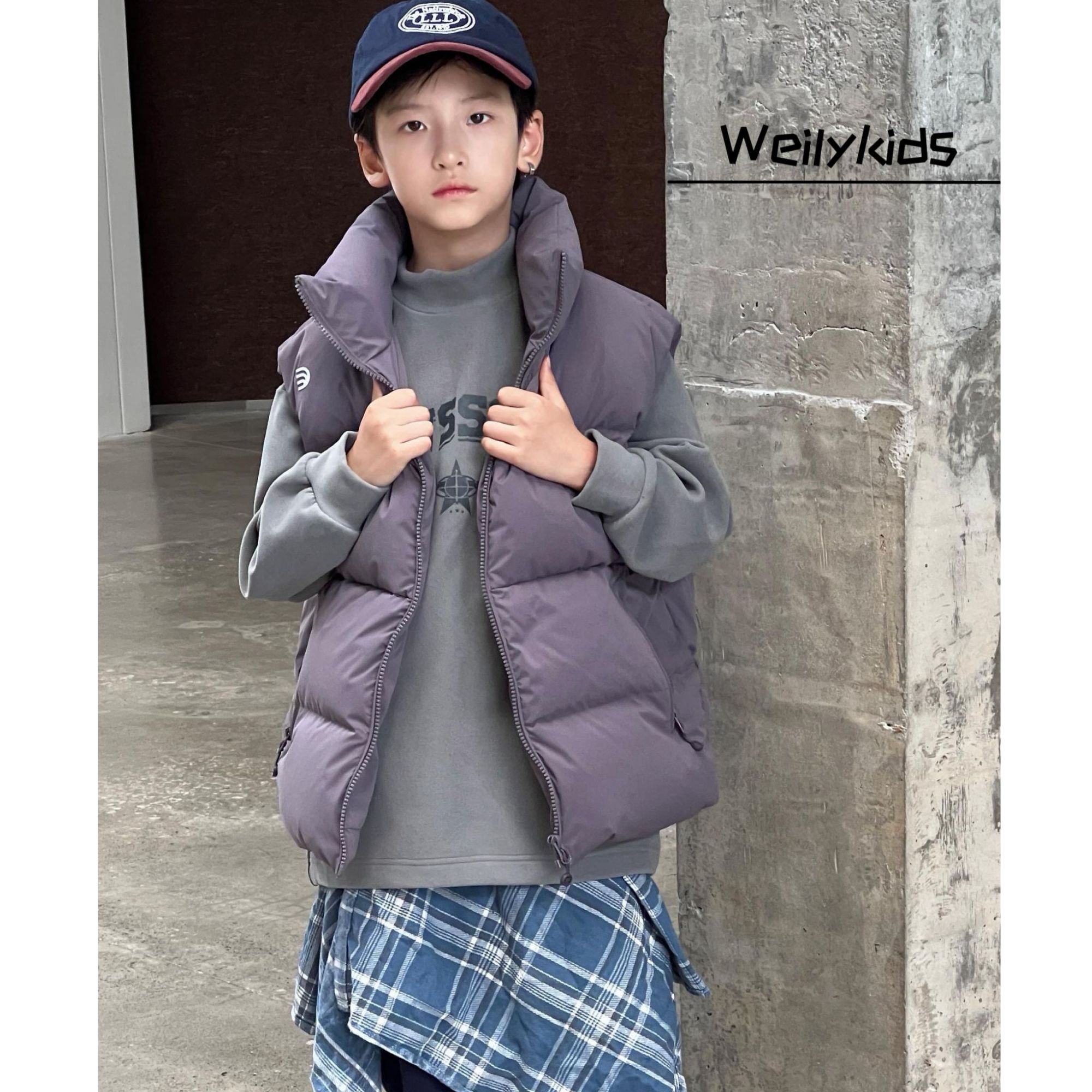 【WL】儿童冬季新款羽绒马甲男童中大童坎肩潮流百搭保暖厚DY541032
