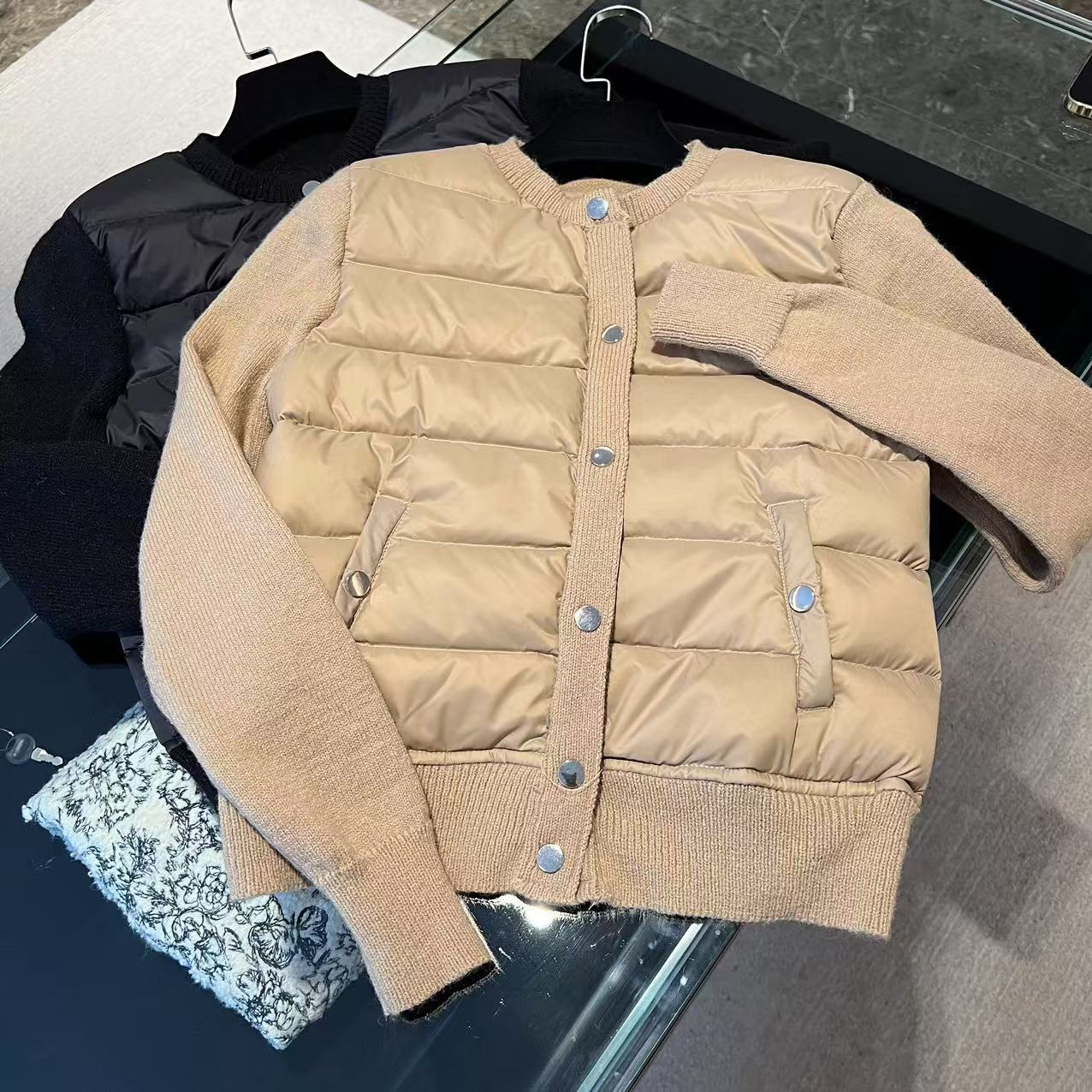 老钱风高定百搭拼接羽绒服