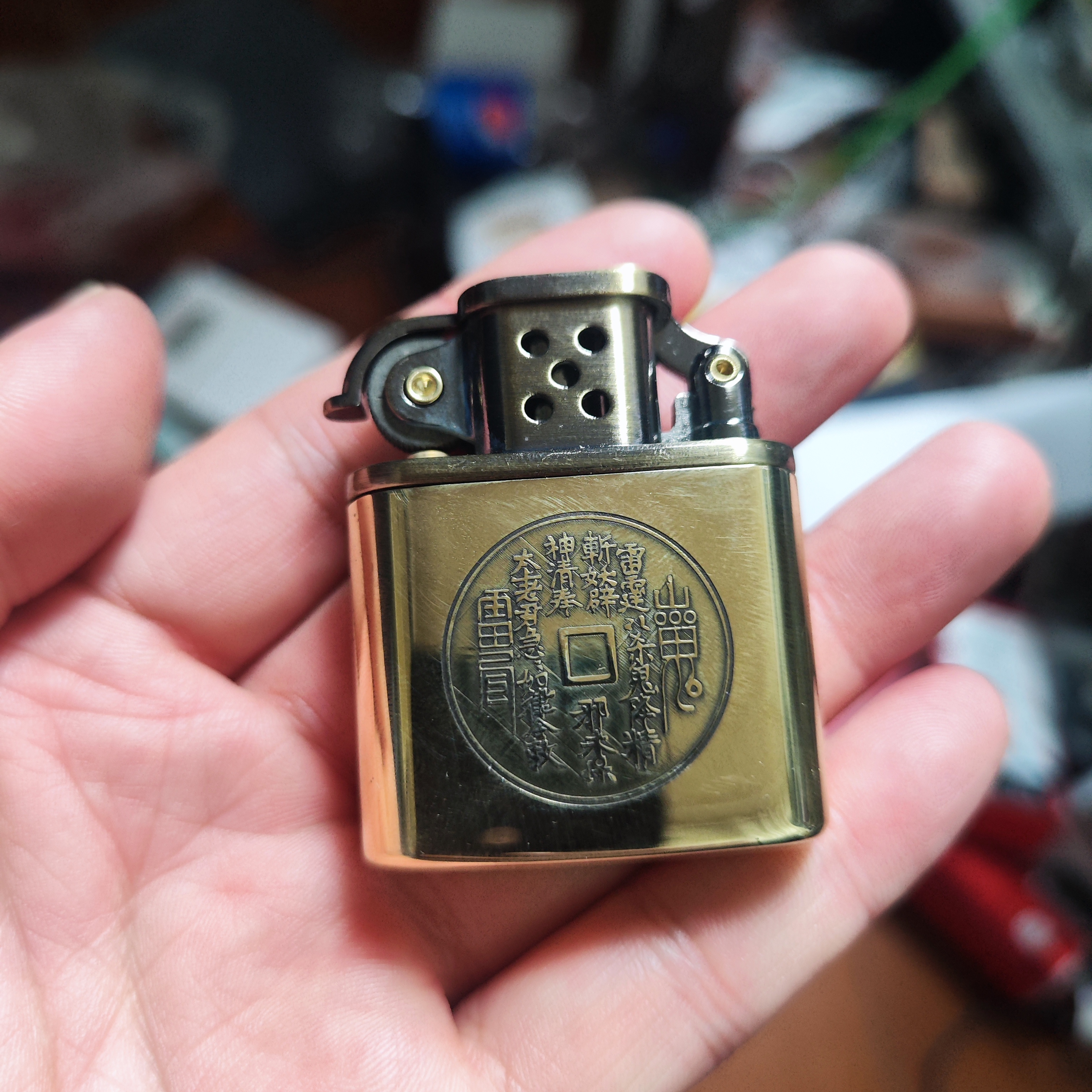 佐罗 老九门山鬼花钱防风煤油打火机
