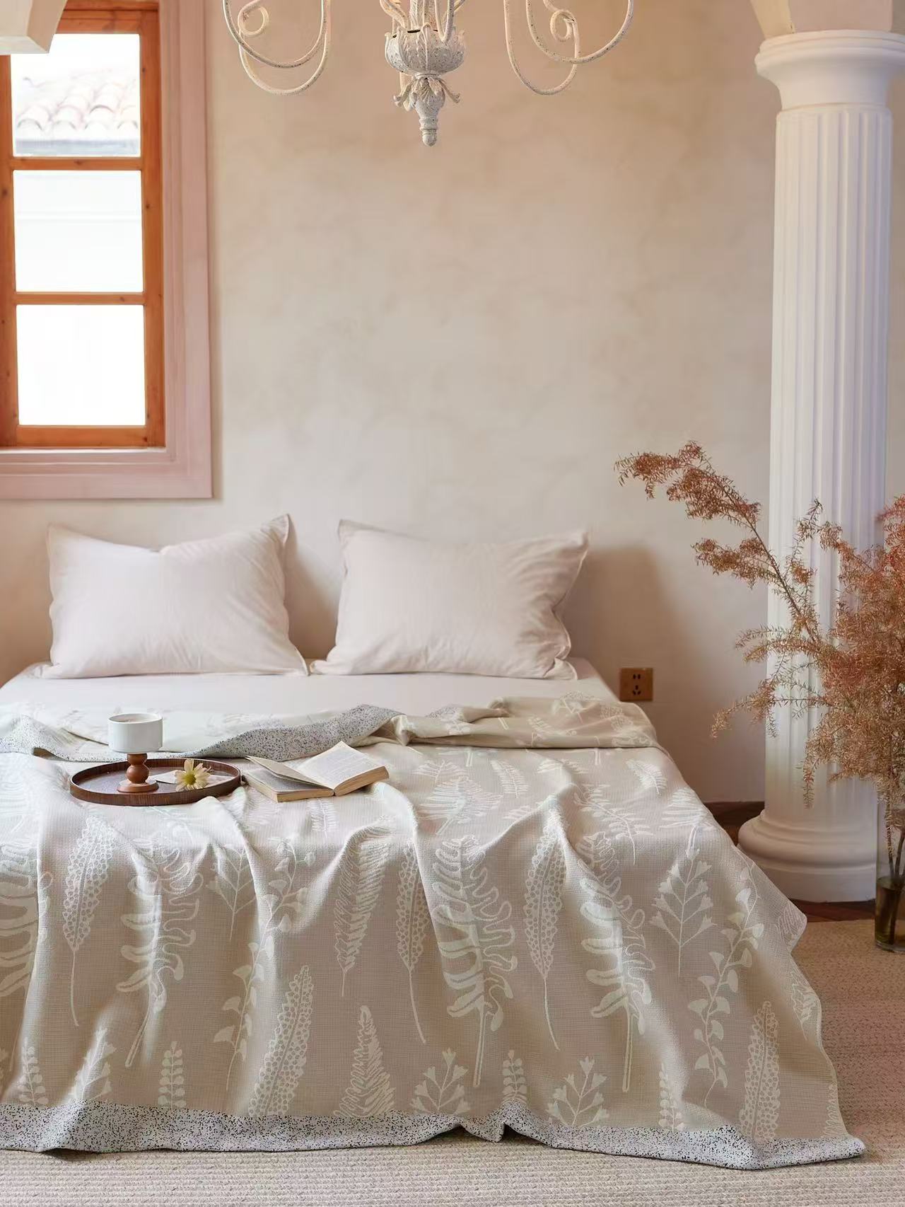 【铃兰颂】高端定制罗布麻舒适透气多功能床盖2.3/2.5