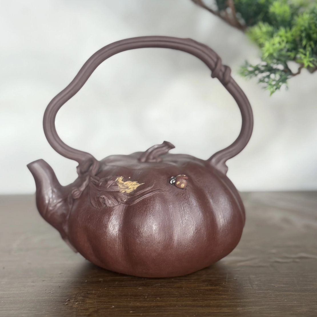 宜兴紫砂壶大容量茶壶茶具名家大师收藏薄胚精工南瓜提梁500CC