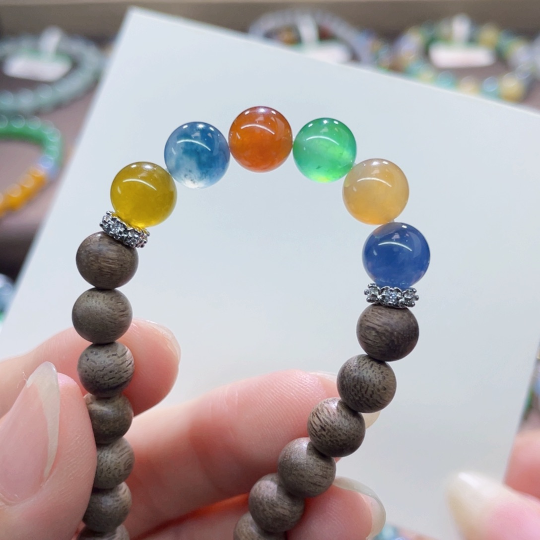 未镶嵌手链翡翠浓颜高冰半圈卡7.9