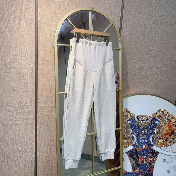 SS166孕妇杏色休闲裤M90-120L130