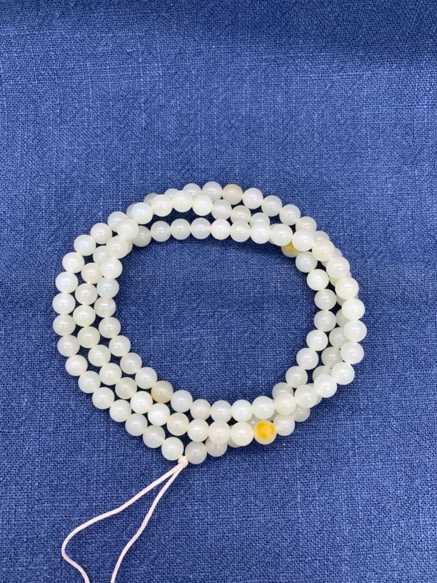 正宗新疆和田玉5号珠串颈饰和田玉项链