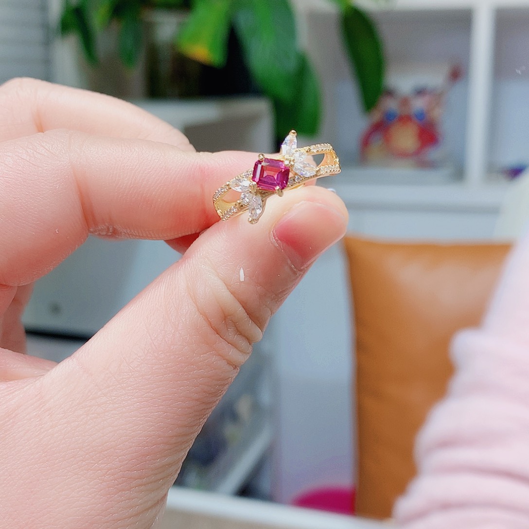 银S925镶嵌戒指碧玺R****a