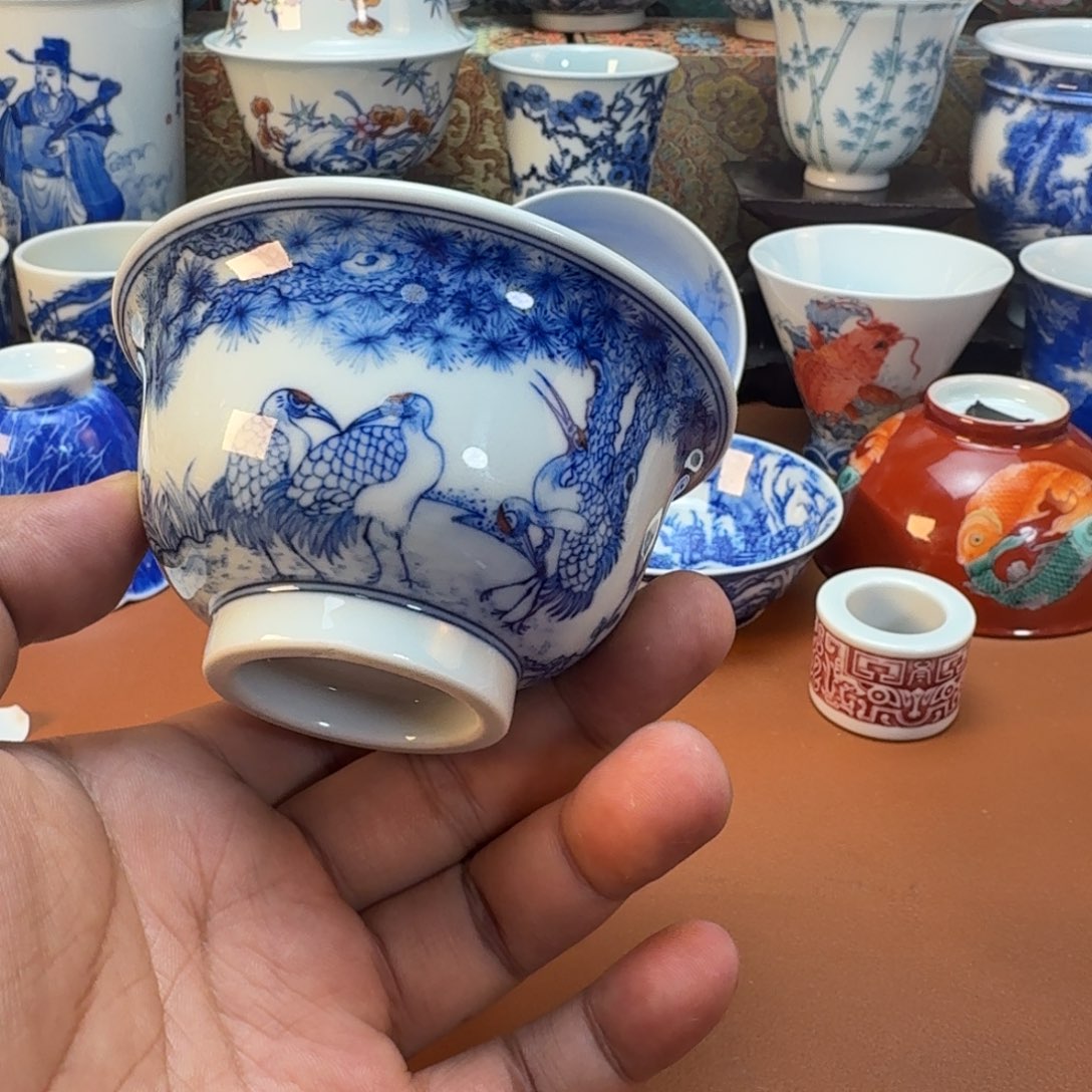 浩***成杯子陶景德镇全手工手绘陶瓷