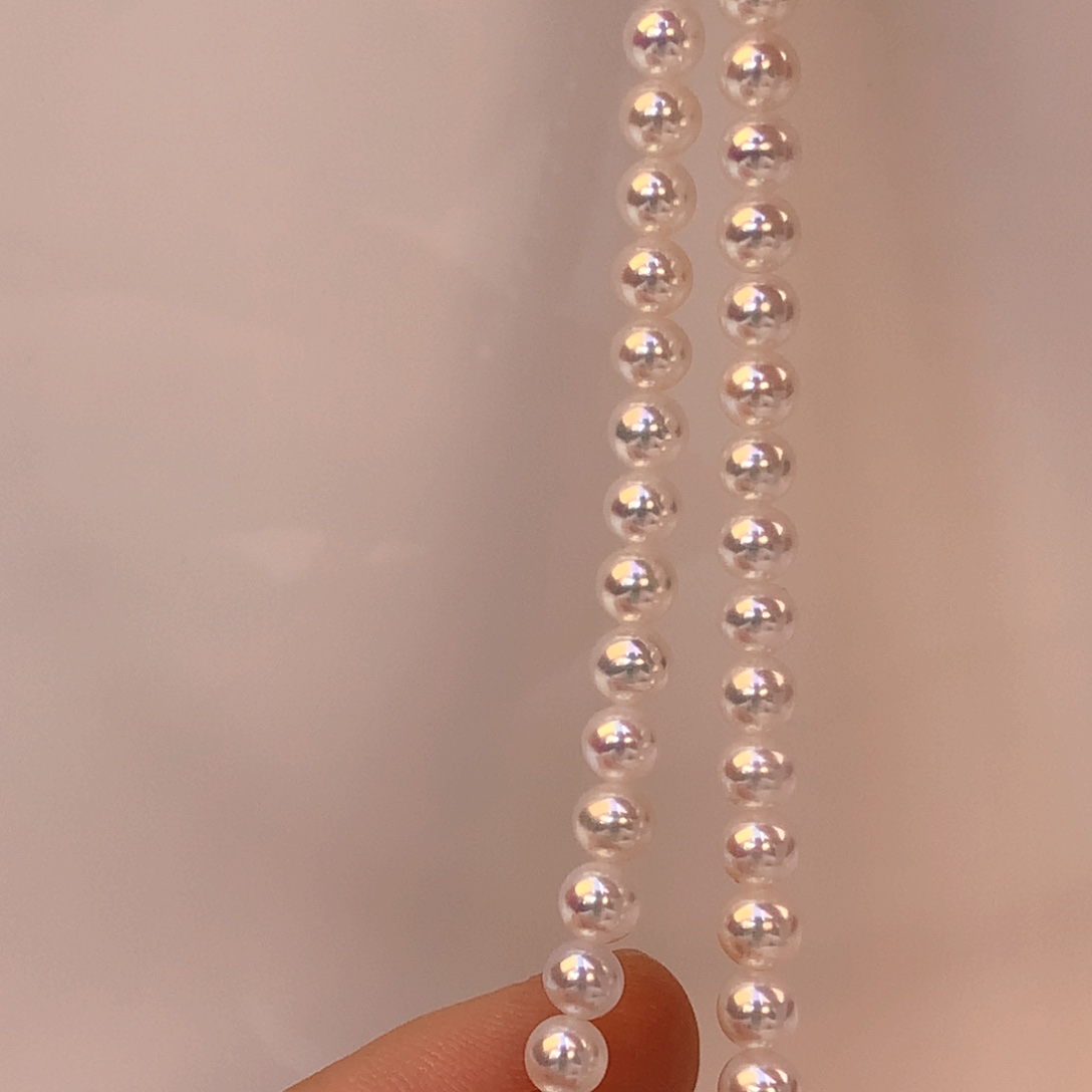 淡水珍珠颈饰18K金镶嵌