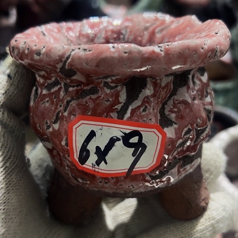 红陶粗陶花盆手工