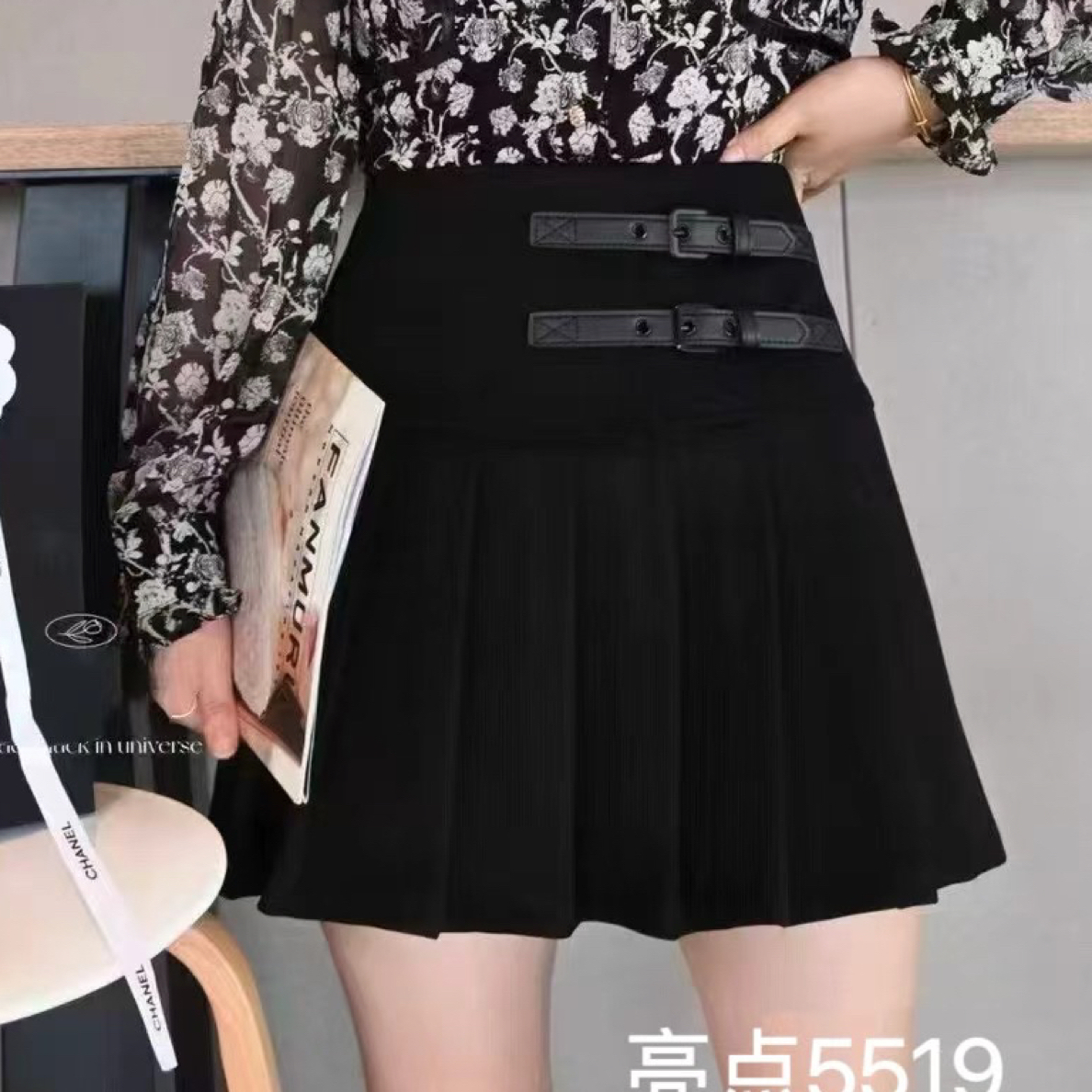 显瘦外穿韩系百搭A字百褶短裙春季遮肚时尚单品