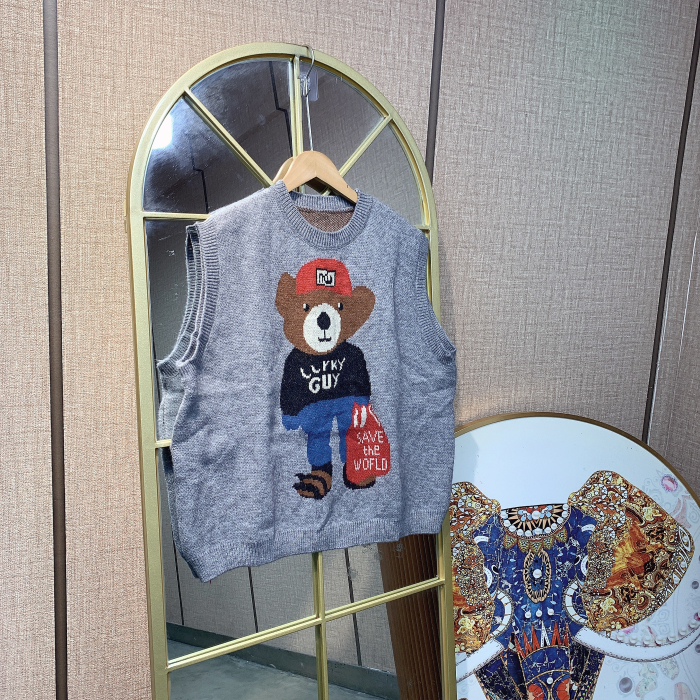 BT284孕妇灰色毛衣背心90-140