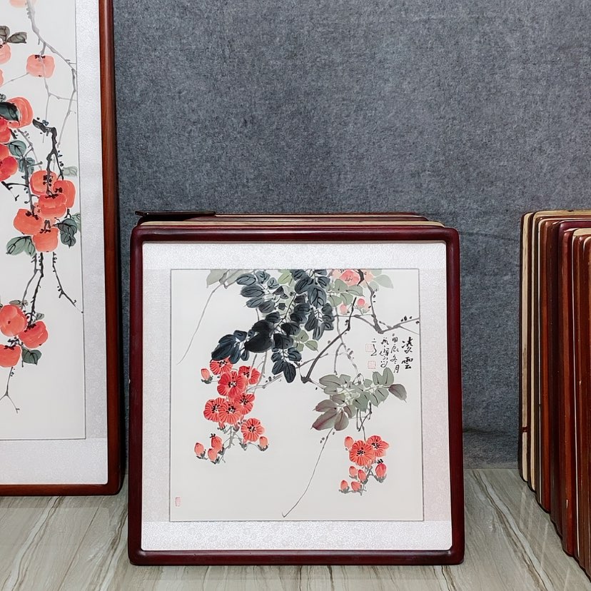 【闪购商品】国画书画作品带框65×65厘米