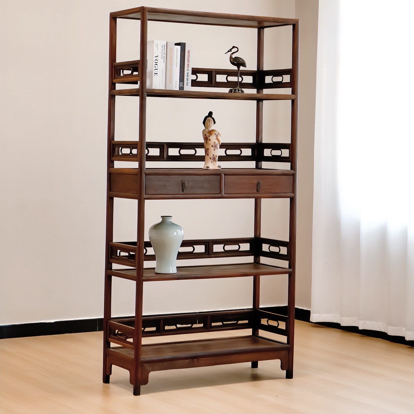 【介一山房】成套家具，檀香书架一个 包邮 直播间直拍