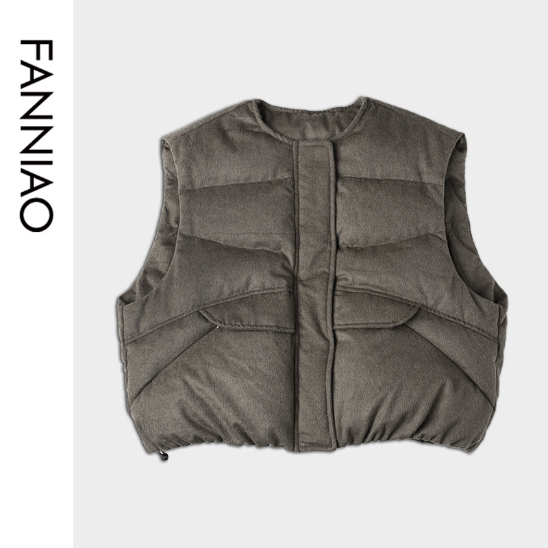 【小V专属】凡鸟F244Y006马甲面包服通勤气质百搭保暖马夹时尚秋冬