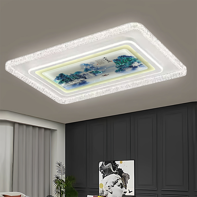 新款流水生财客厅灯LED高端大气超亮吸顶灯轻奢大厅灯具