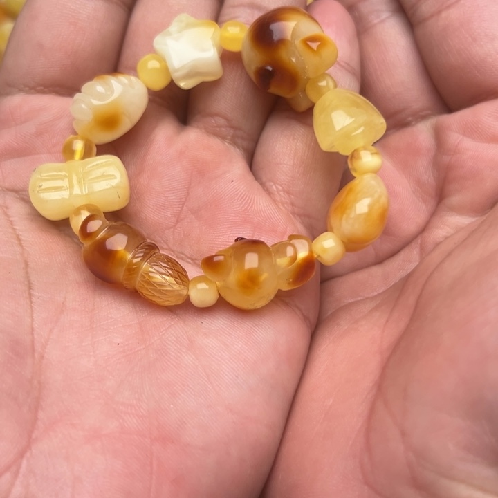 琥珀吊坠(不含链)未镶嵌蜜蜡配饰手串