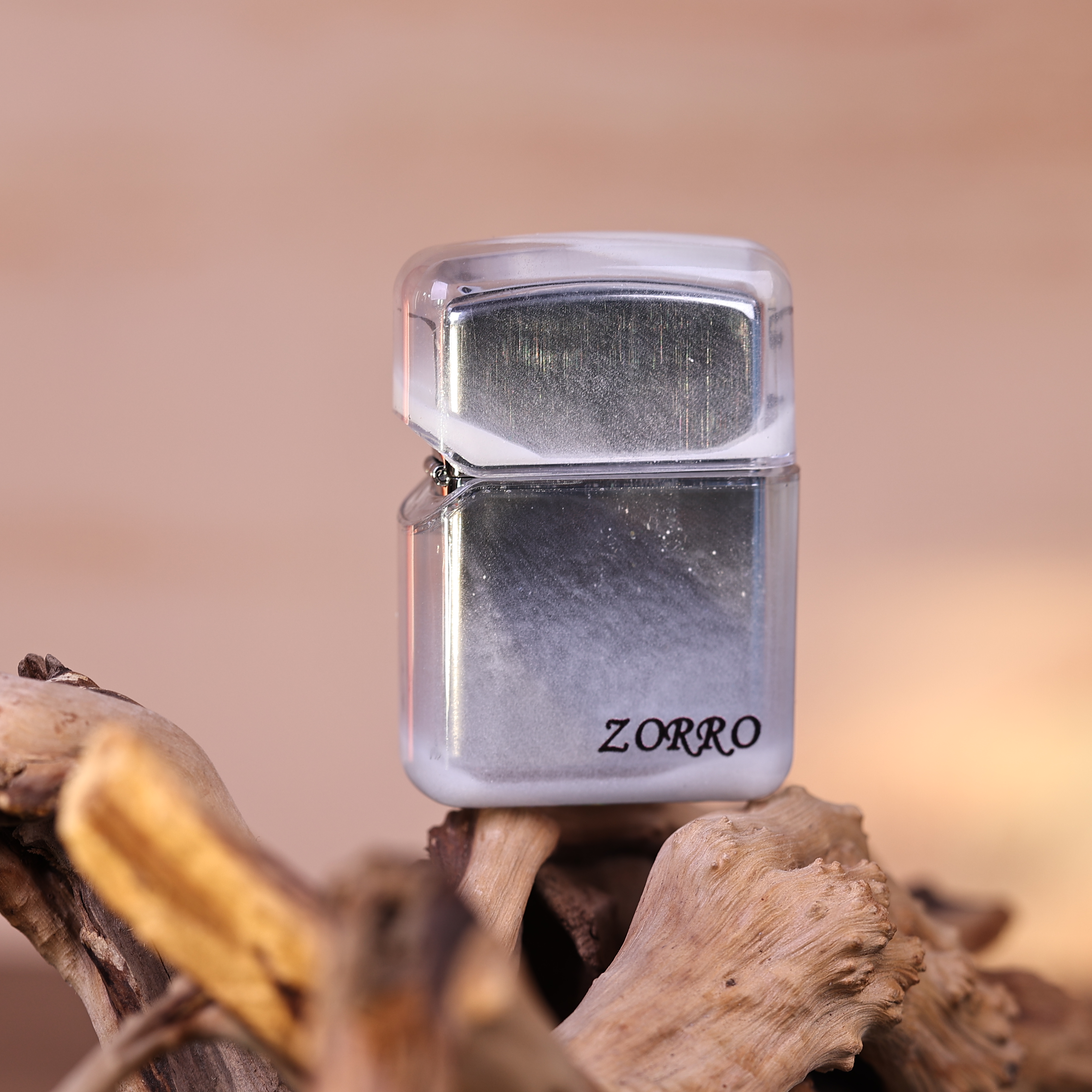 【火机云仓供应商】白-ZORRO夜光梦幻彩流沙砂轮防风煤油打火机