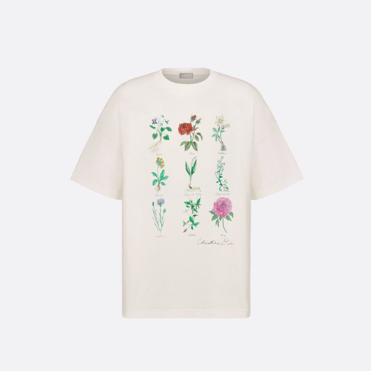 99新 DIOR/迪奥 花卉植物标本印花短袖 M码/98新/公价7200