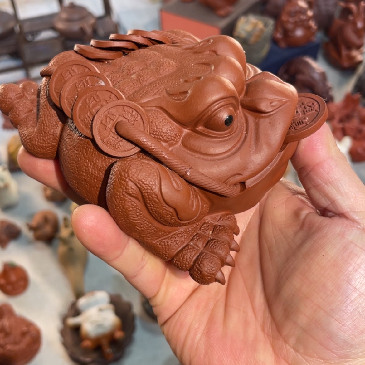 【闪购商品】紫砂茶宠火焰金蟾