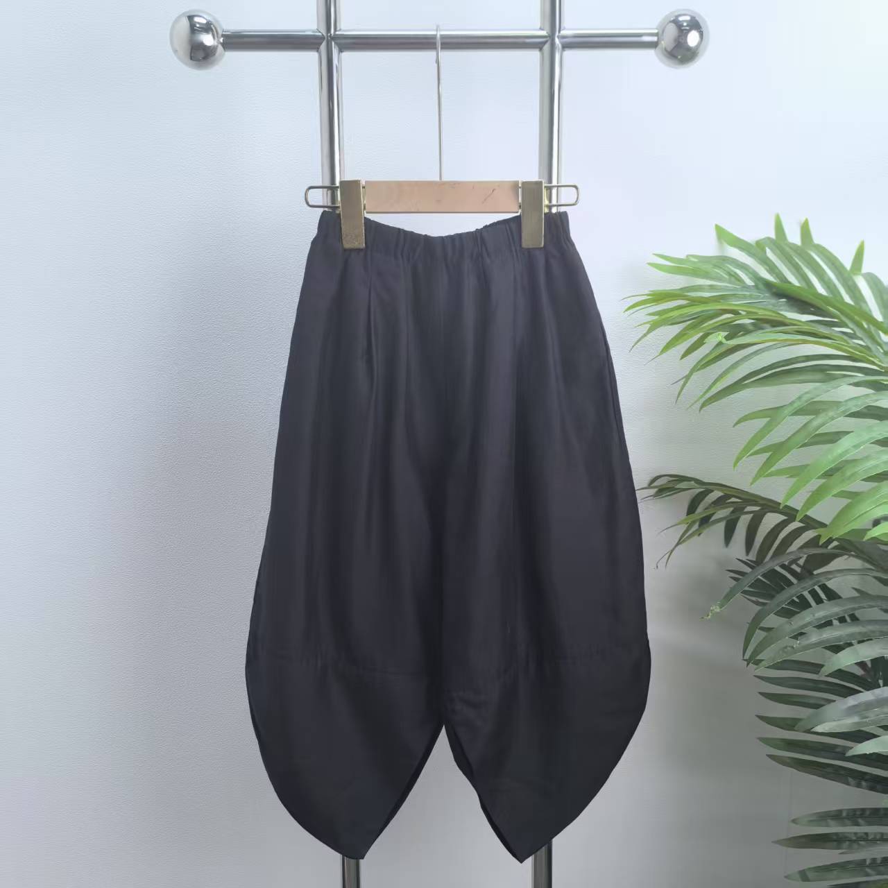 【7217】黑色香蕉梭织裤B7-6