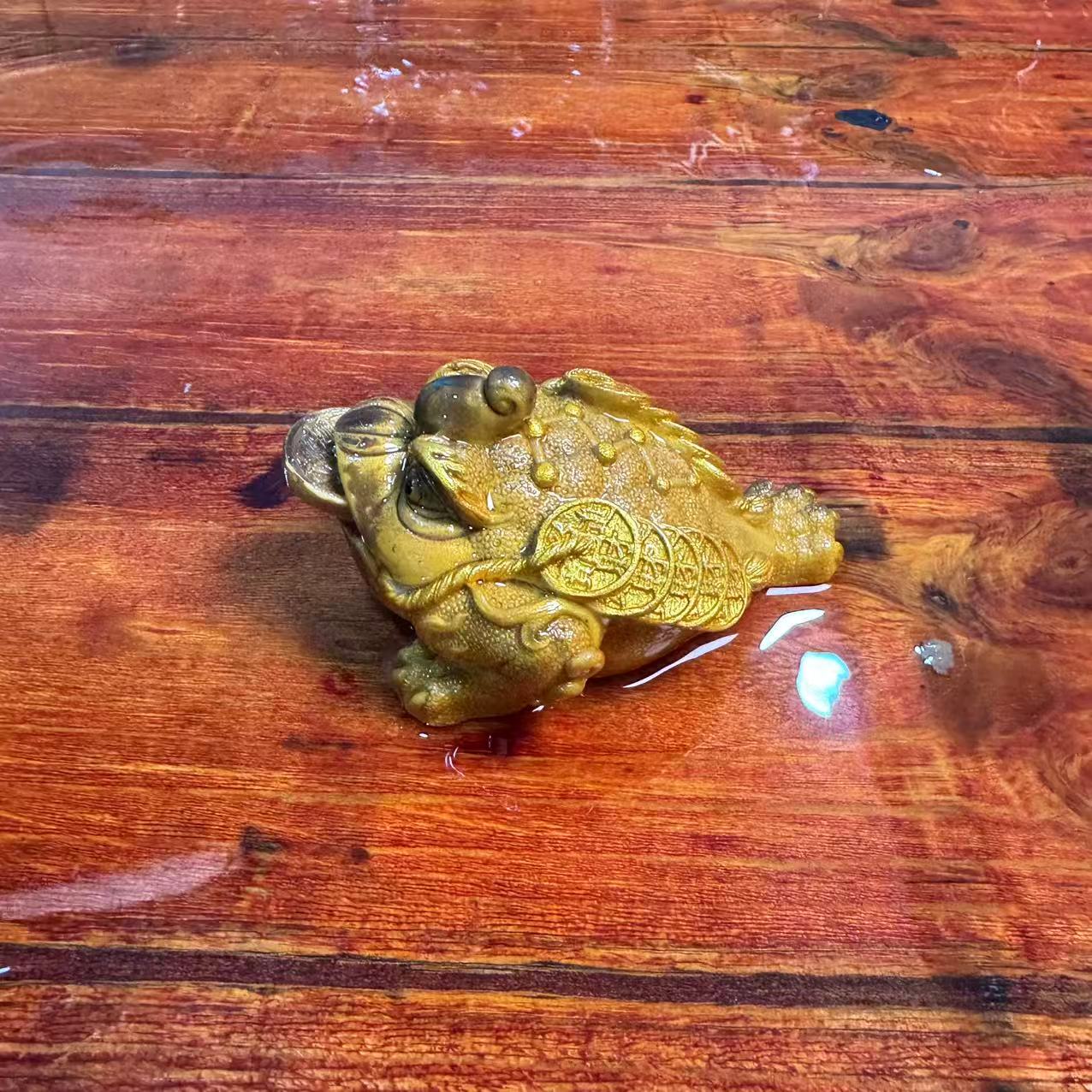 【闪购商品】阿土茶器优选专属链接精美金蝉茶宠遇水变色茶桌摆件