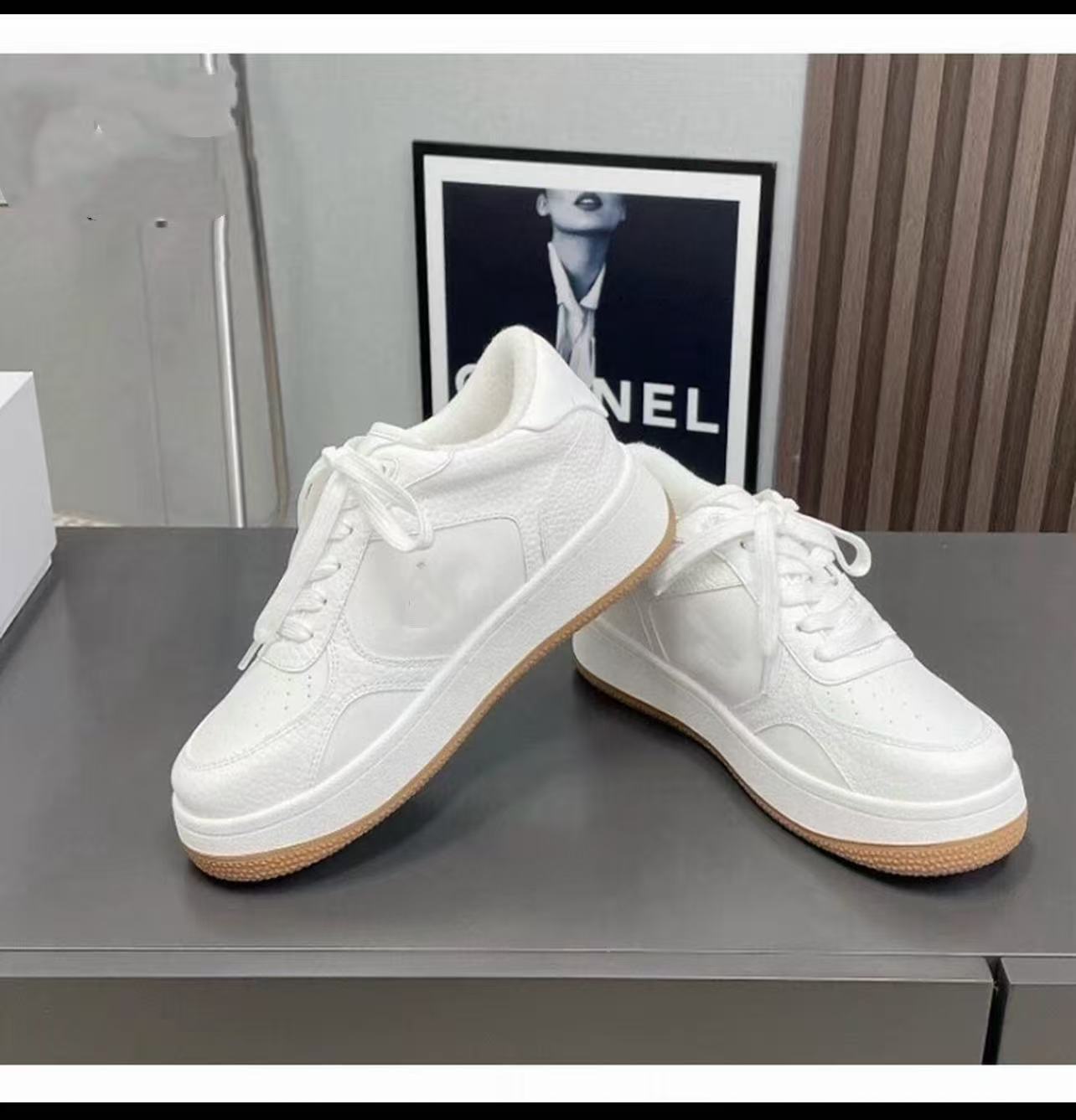 欧美明星同款小白鞋2025秋冬新款男女情侣运动板鞋厚底增高休闲鞋
