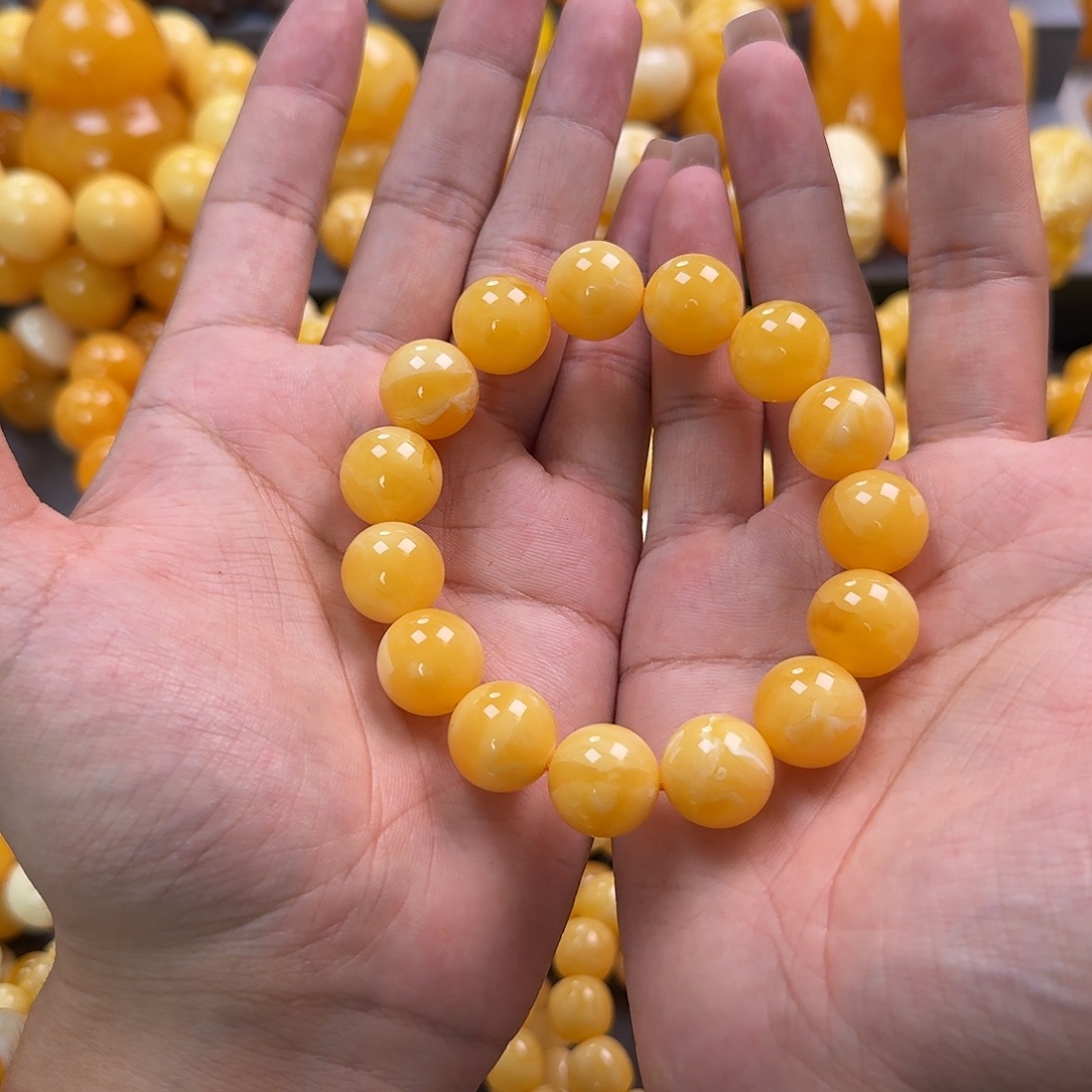 蜜蜡未镶嵌珠宝奇石同料15mm