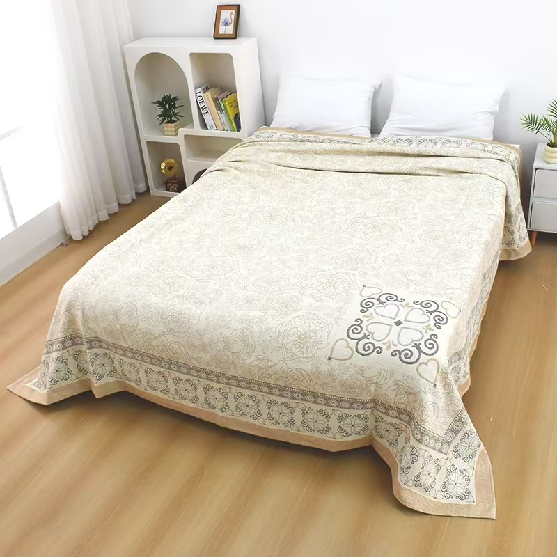 【浅陌】2*2.3米汉麻床盖柔软亲肤毯