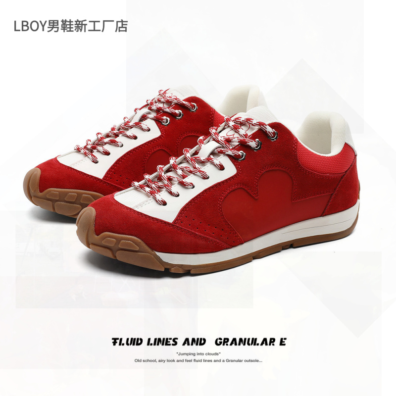 【热卖款】2025冬季新款红色德训鞋男女同款百搭运动休闲鞋板鞋帆