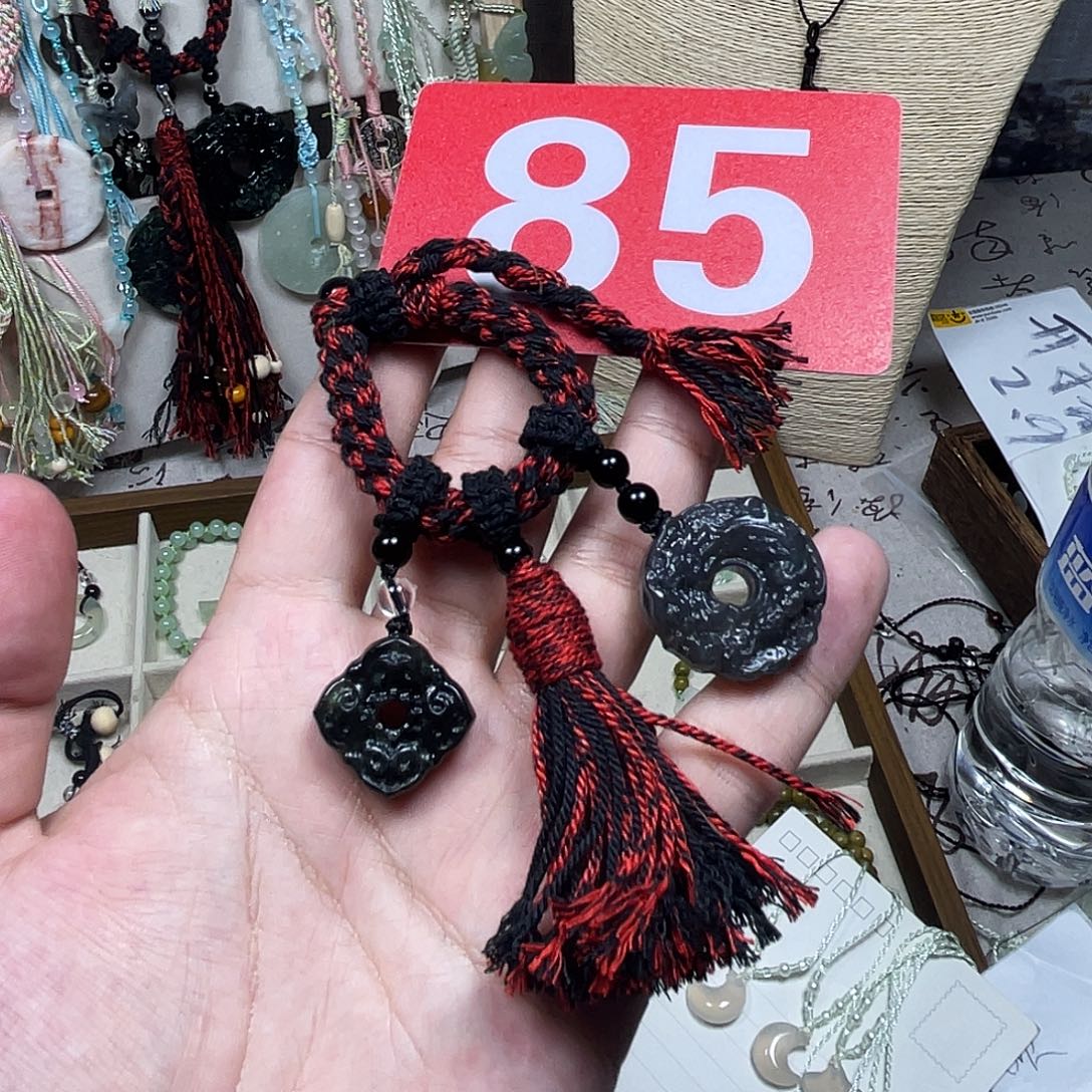 蛇纹石玉合金颈饰