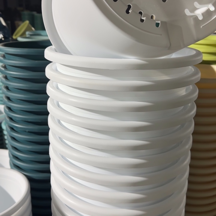 四季6号5个白色口径32高28花盆