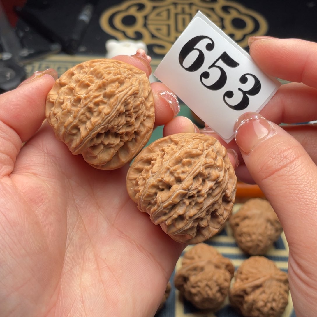 桃核把件40三角白653号……