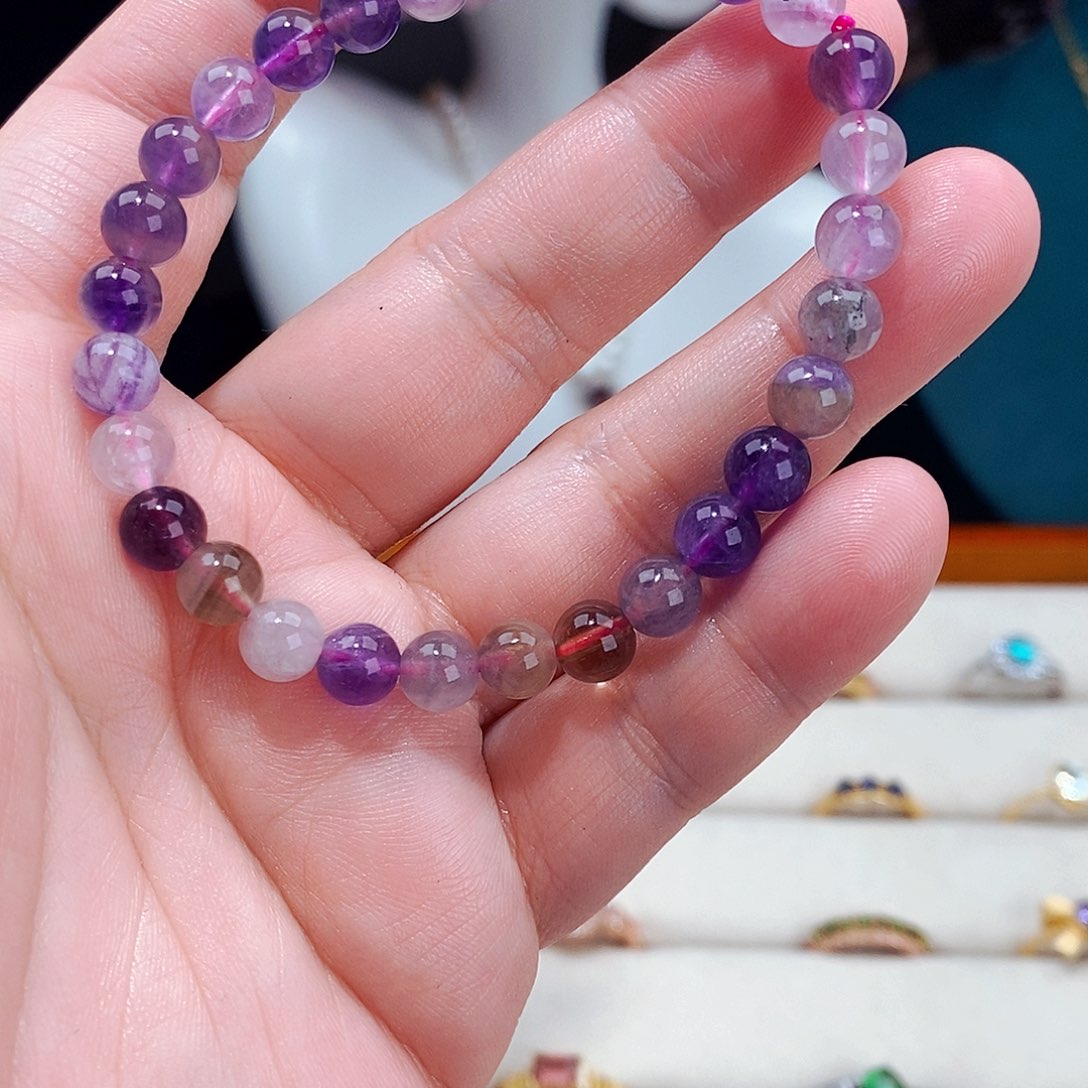 紫晶手链银S925镶嵌2885