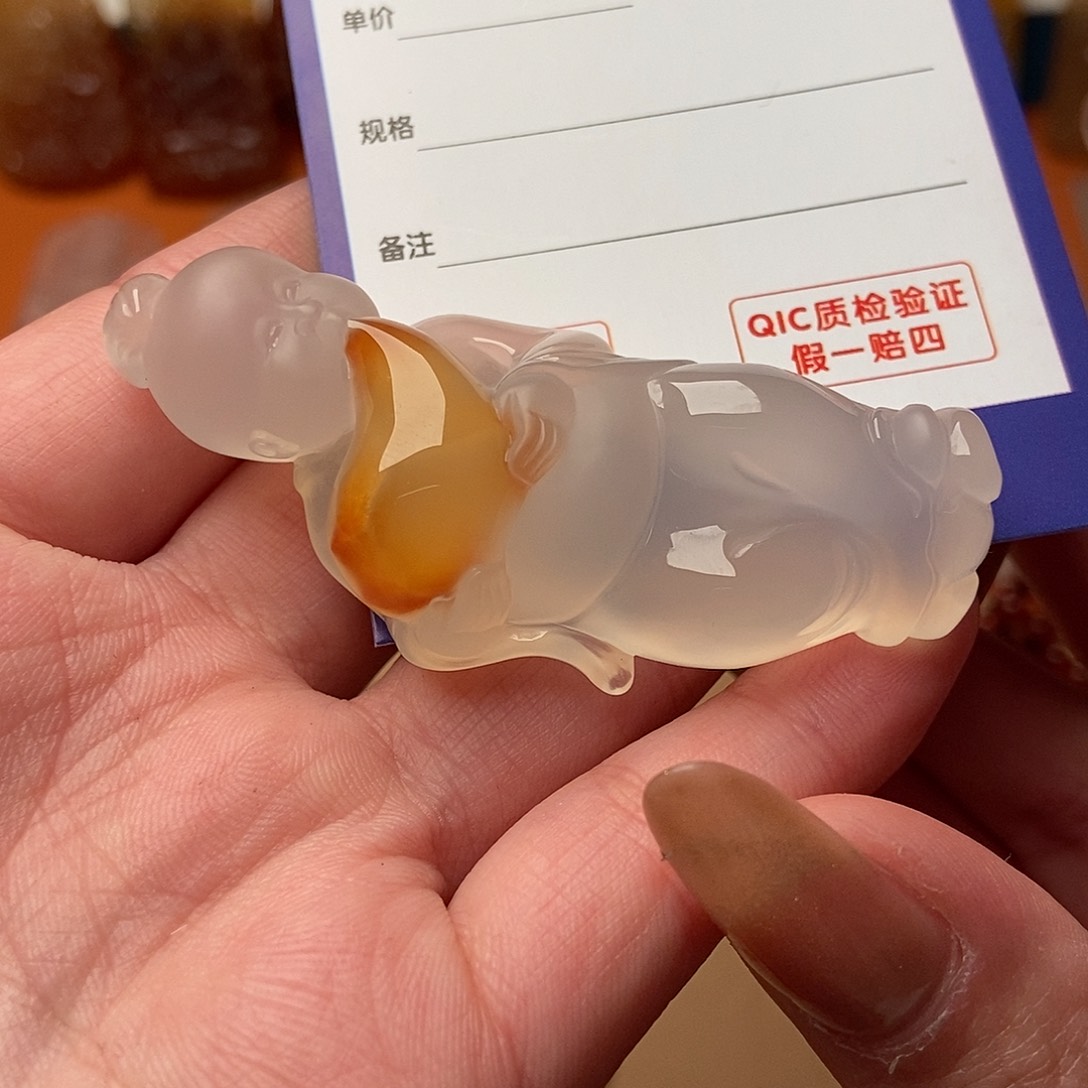 玛瑙/玉髓颈饰未镶嵌珮***竹