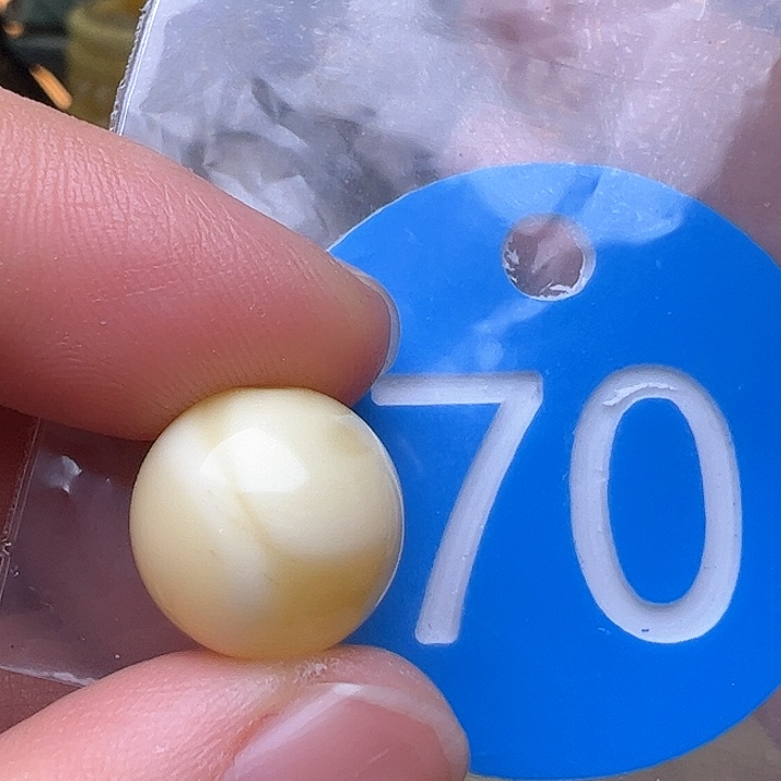 蜜蜡裸石未镶嵌微瑕13m m