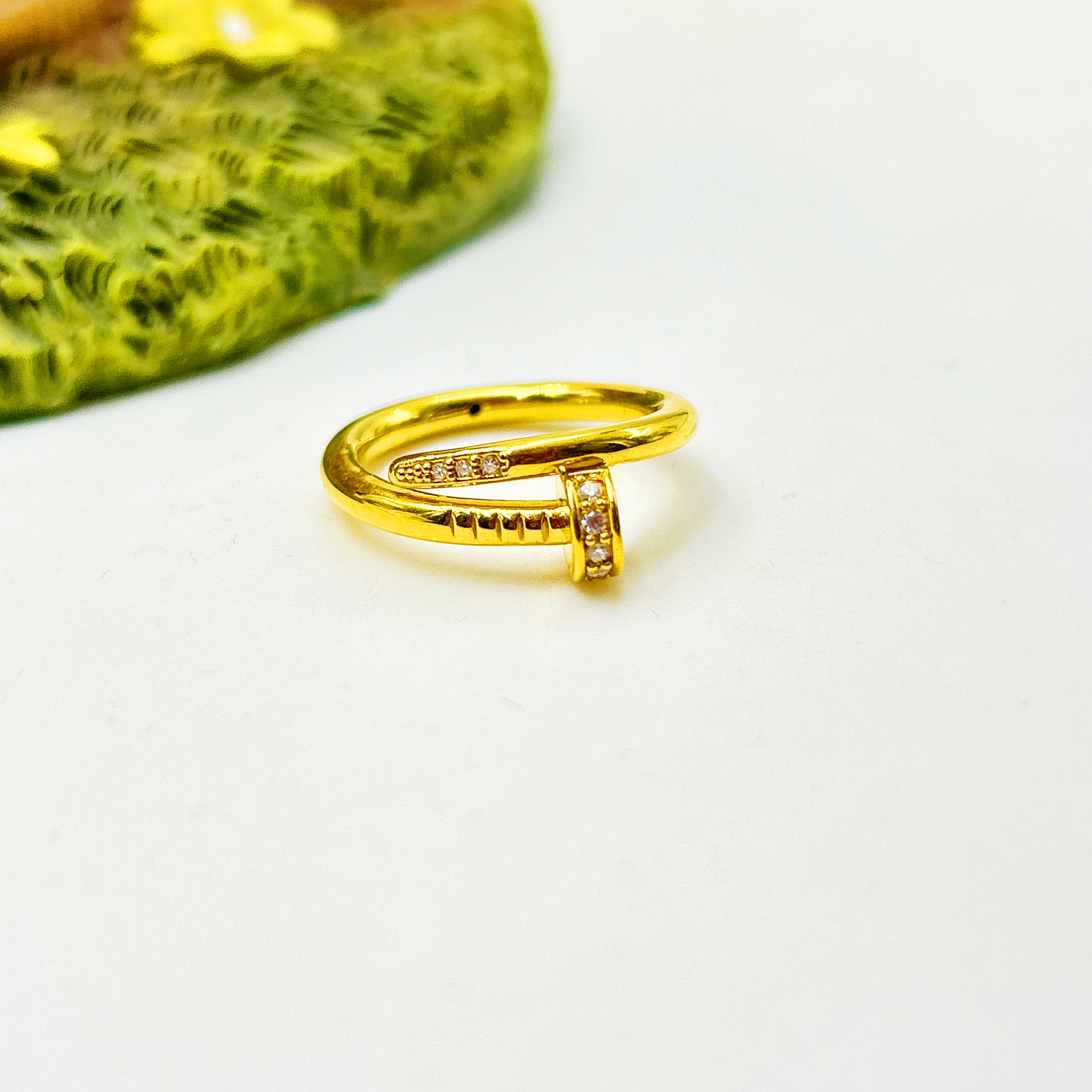 足金999 钉子戒指固口 按克卖 A1