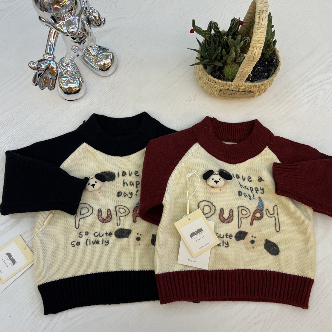 儿童针织毛衣圆领套头