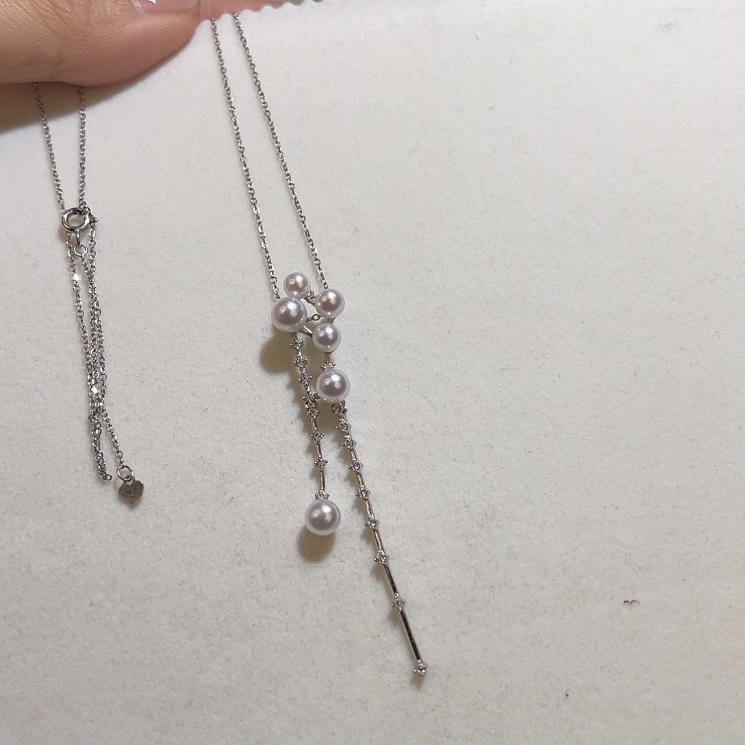 淡水珍珠颈饰银S925镶嵌