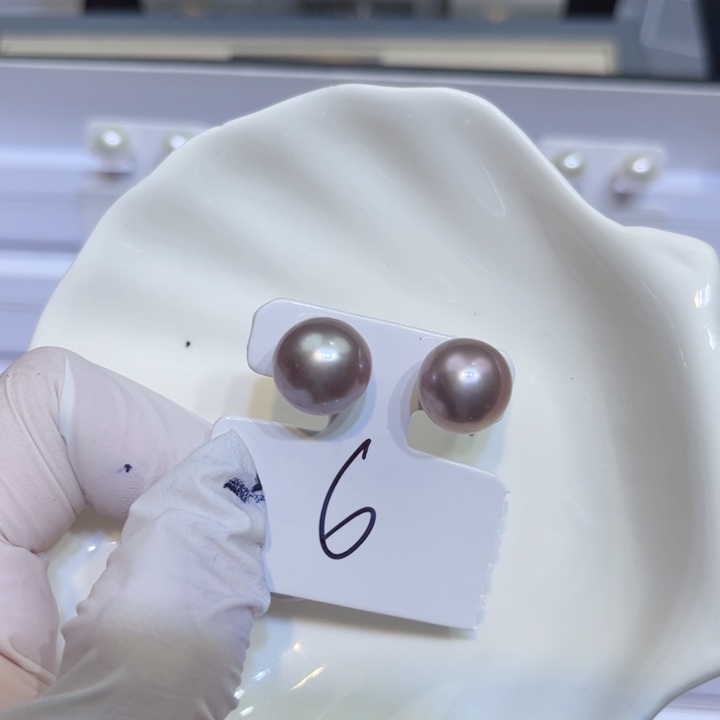 淡水珍珠耳饰银S925镶嵌