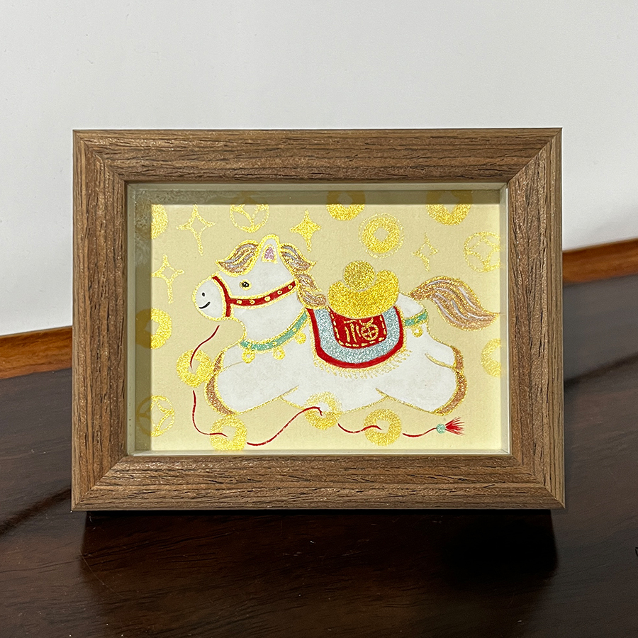 【马上发财】5生肖纯手绘国风治愈系茶室玄关办公室氛围伴手礼国画