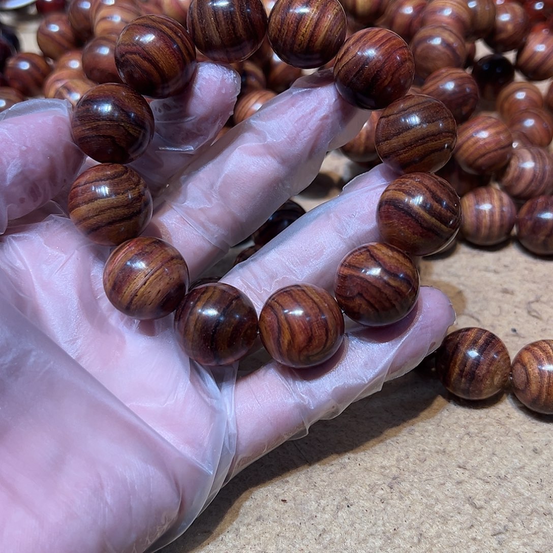 小叶紫檀手串/手链2.0海黄虎皮纹