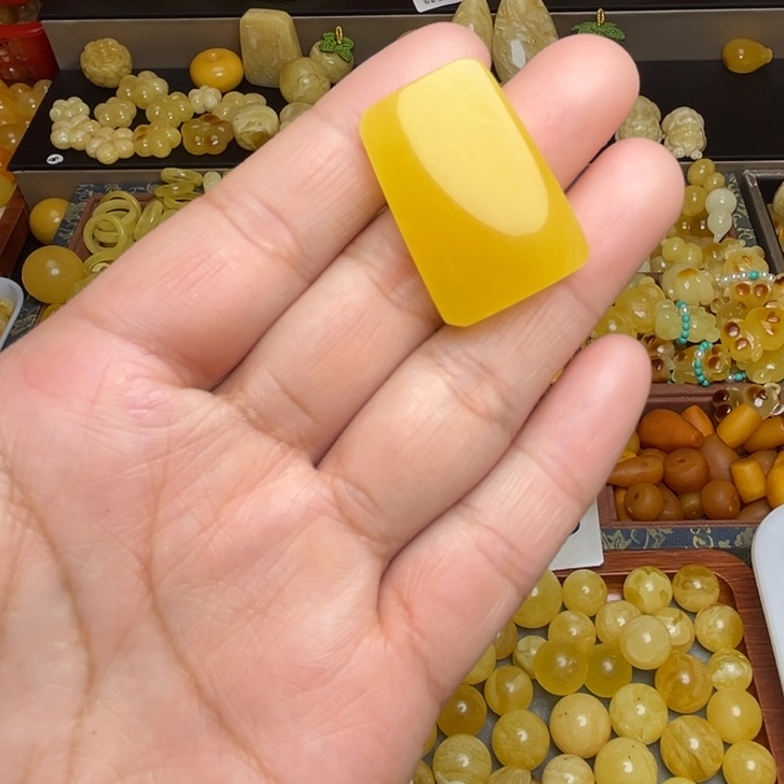 蜜蜡未镶嵌珠宝奇石天然蜜蜡无事牌186