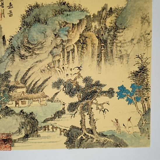 折扇张老师书法绘画作品。